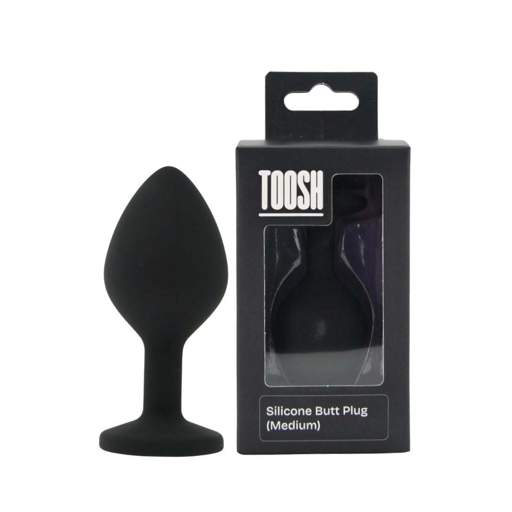 Toosh Black Silicone Butt Plug Medium