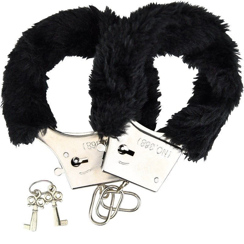 Loving Joy Furry Handcuffs Black